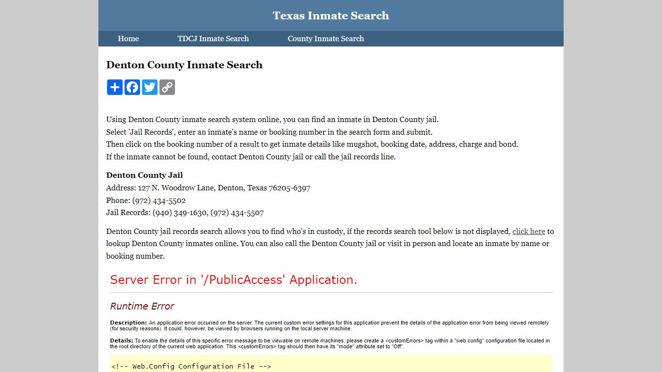Denton County Inmate Search